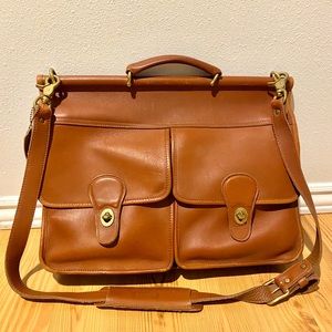Vintage Coach Brown Leather Bag - Messenger bag